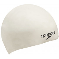 Шапочка для плавания Speedo Plain Moulded Silicone Junior Cap белый 8-709900010