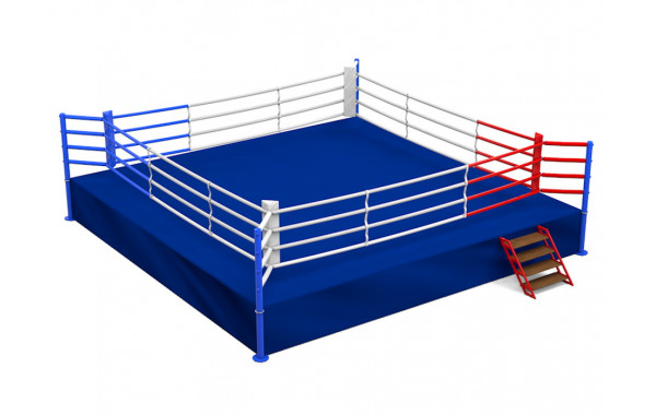 Ринг боксерский на подиуме Glav размер 5х5х0,5 м, боевая зона 4х4 м 5.300-1 600_380