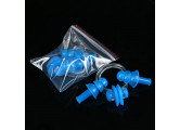 Набор для плавания в zip-lock, беруши и зажим для носа (синий) Sportex E36868-1