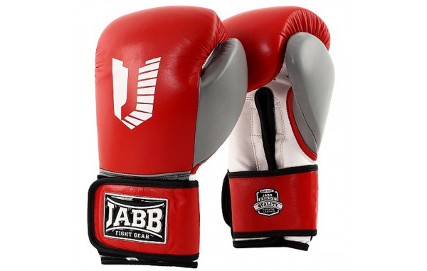 Боксерские перчатки Jabb JE-4080/US 80 красный/коричневый 12oz 600_380