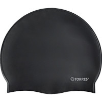 Шапочка для плавания Torres No Wrinkle, силикон SW-12203BK черный