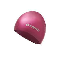 Шапочка для плавания Atemi SC104, силикон, вишневая