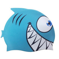 Шапочка для плавания Atemi FC205 рыбка, голубой