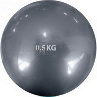 Мяч Пилатес (Медбол) с утяжелителем 0,5 кг, d16 см, цвета в ассортименте