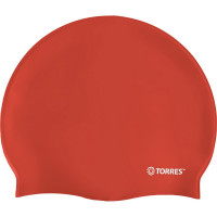 Шапочка для плавания Torres No Wrinkle, силикон SW-12203RD красный