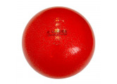Мяч для художественной гимнастики Lugger однотонный d=15 см (красный с блестками)
