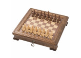 Шахматы резные Haleyan Квадро в ларце с ящиками 50 kh161