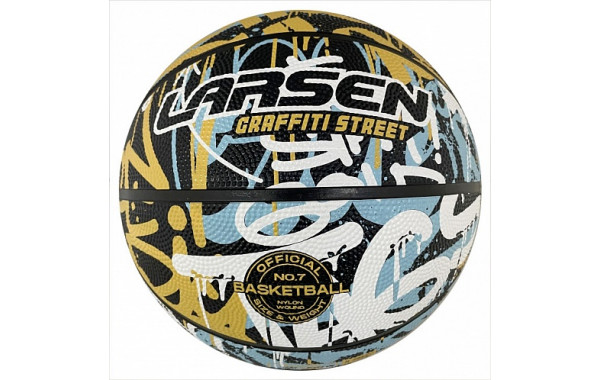 Мяч баскетбольный Larsen RB7 Graffiti Street Blue/Yellow 600_380