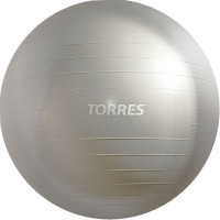 Мяч гимнастический Torres AL121175SL, диам. 75 см ,с насосом, серый