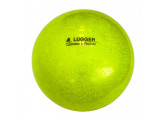 Мяч для художественной гимнастики Lugger однотонный d=15 см (желтый с блестками)