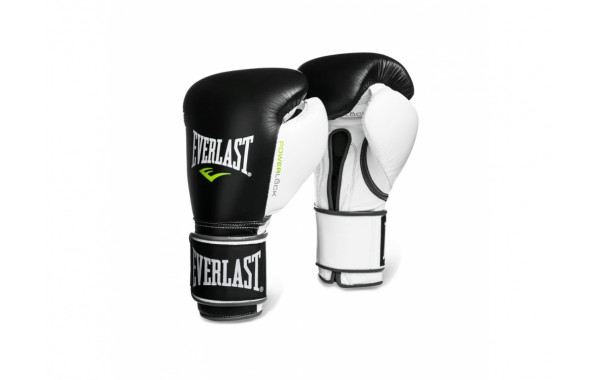 Боксерские перчатки Everlast Powerlock 14 oz черный/белый/зеленый 2200657 600_380