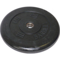 Диск обрезиненный 10 кг MB Barbell MB-PltB26-10 черный