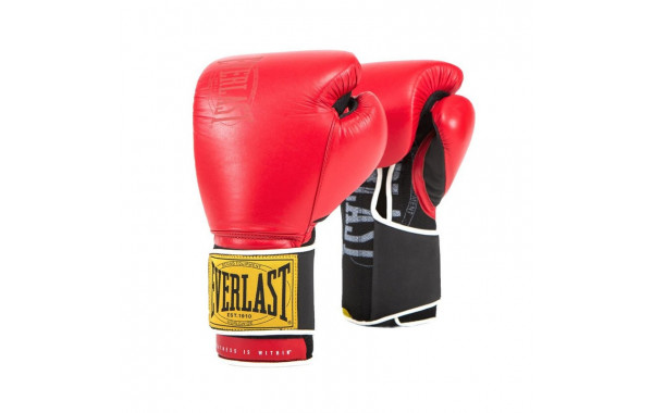 Боксерские перчатки Everlast 1910 Classic 12oz красный P00001706 600_380