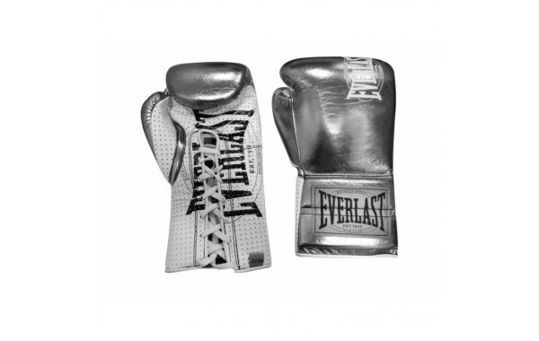 Боксерские перчатки Everlast боевые 1910 Classic 8oz металлический P00001905 600_380
