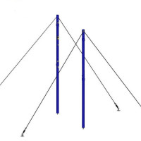 Стойки волейбольные универсальные на растяжках с системой натяжения (цвет синий) Dinamika ZSO-004269
