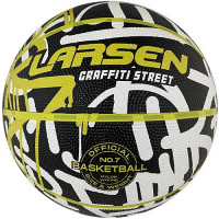 Мяч баскетбольный Larsen RB7 Graffiti Street Black/White/Lime