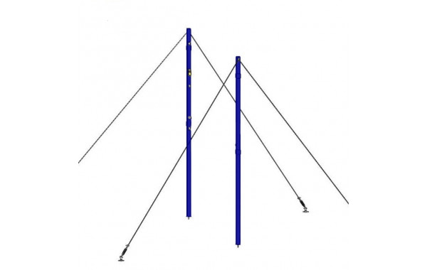 Стойки волейбольные универсальные на растяжках с системой натяжения (цвет синий) Dinamika ZSO-004269 600_380