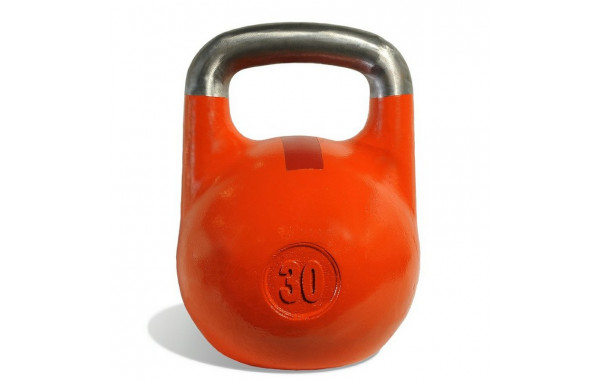 Гиря чемпионская Iron King 30 кг оранжевая с красной полосой 600_380