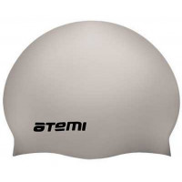 Шапочка для плавания Atemi TC408 тонкий силикон, серебро