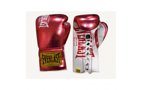 Боксерские перчатки Everlast боевые 1910 Classic 10oz красный P00001902 600_380