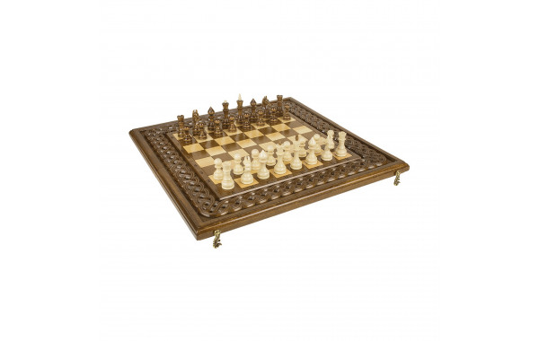 Шахматы + нарды резные"Армянский Орнамент 2" 40 Haleyan kh149-4 600_380