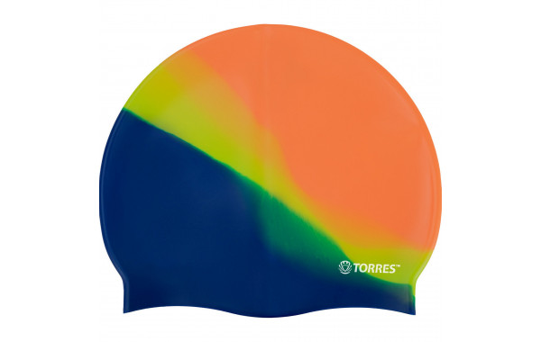 Шапочка для плавания Torres Flat, силикон SW-12202MG оранжевый мультиколор 600_380