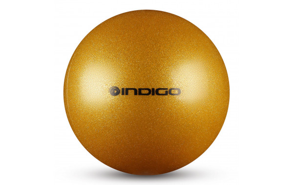 Мяч для художественной гимнастики d15см Indigo ПВХ IN119-GOLD золотой с блестками 600_380