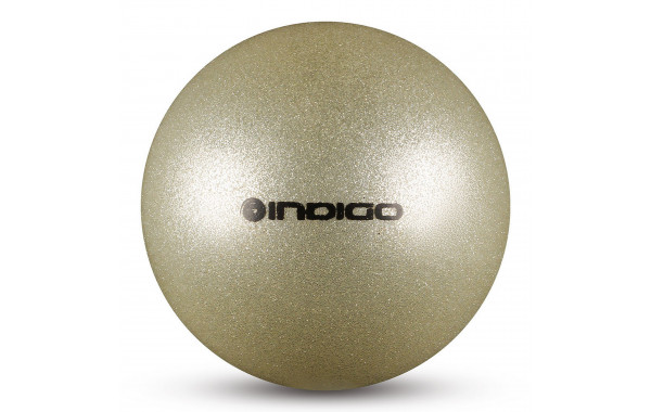 Мяч для художественной гимнастики d15см Indigo ПВХ IN119-SIL серебристый металлик с блестками 600_380