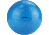 Мяч для художественной гимнастики Torres AGP-15-06, диам. 15 см, ПВХ, небесный с блестками