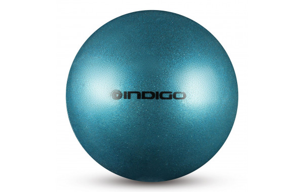 Мяч для художественной гимнастики d15см Indigo ПВХ IN119-LB голубой металлик с блестками 600_380