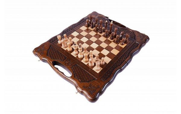 Шахматы + нарды резные Haleyan139 с ручкой 30 kh139-3 600_380