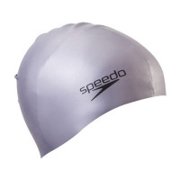 Шапочка для плавания Speedo Plain Molded Silicone Cap, 8-709849086, серебристый