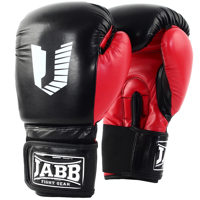 Боксерские перчатки Jabb JE-4056/Eu 56 черный/красный 8oz 700_700