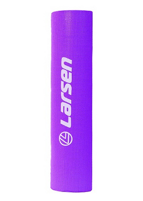 Коврик для фитнеса и йоги Larsen PVC фиолетовый р173х61х0,6см (повыш плотн) 500_700