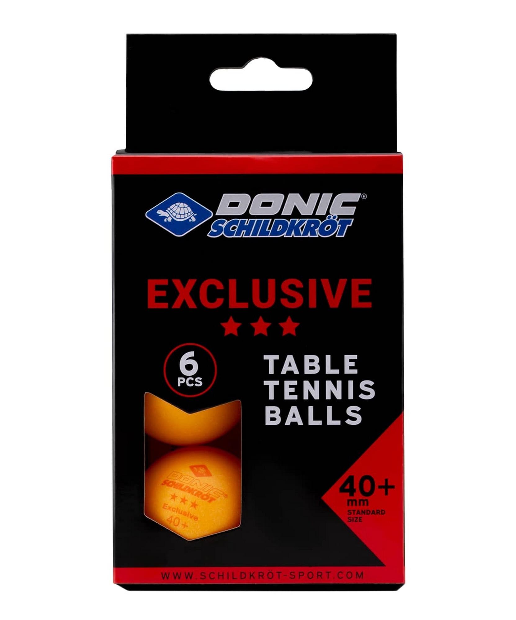 Мяч для настольного тенниса Donic 3* Exclusive, 6 шт оранжевый 1663_2000