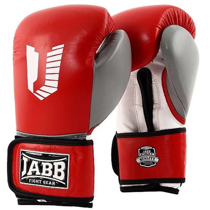 Боксерские перчатки Jabb JE-4080/US 80 красный/коричневый 12oz 700_700