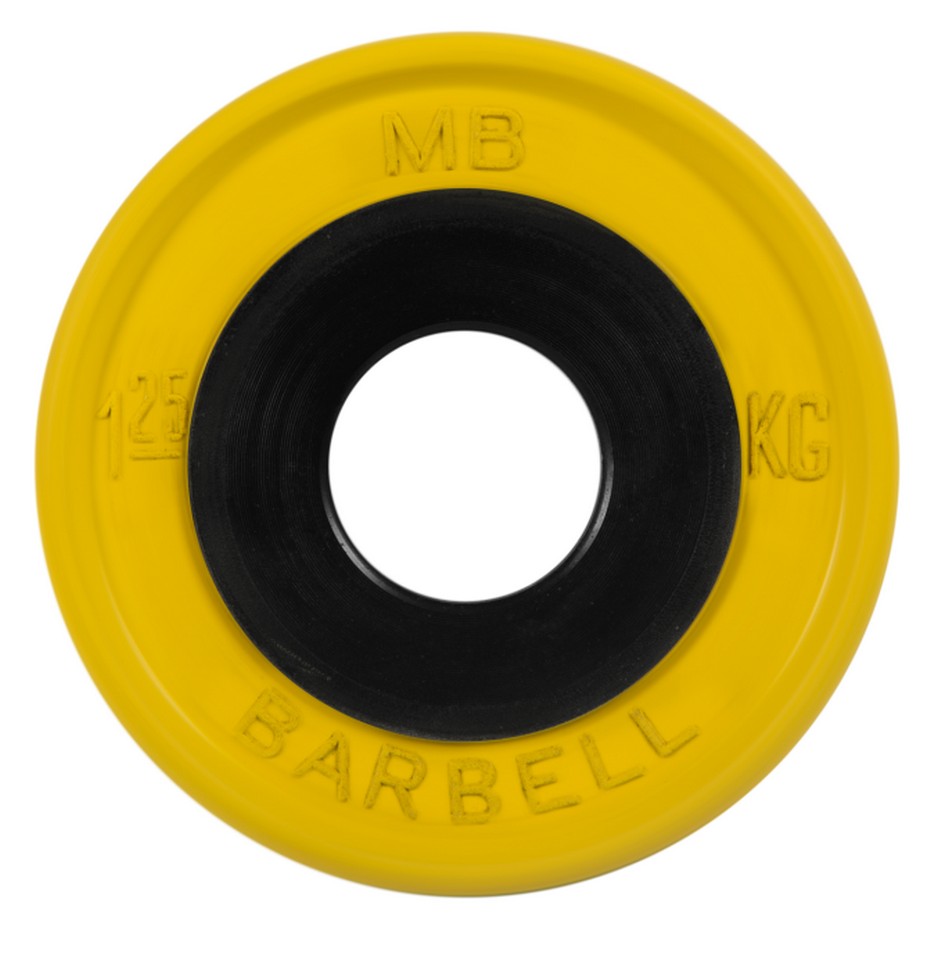 Диск олимпийский d51мм евро-классик MB Barbell MB-PltCE-1,25 1,25 кг желтый 938_960