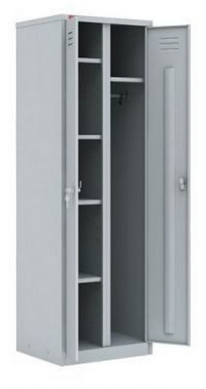 Шкаф металлический разборный 2-секционный для одежды и инвентаря СТ-22У 1860х800х500мм 424_800