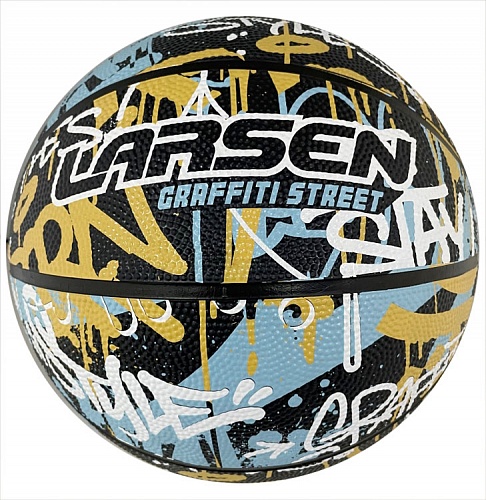 Мяч баскетбольный Larsen RB7 Graffiti Street Blue/Yellow 486_500