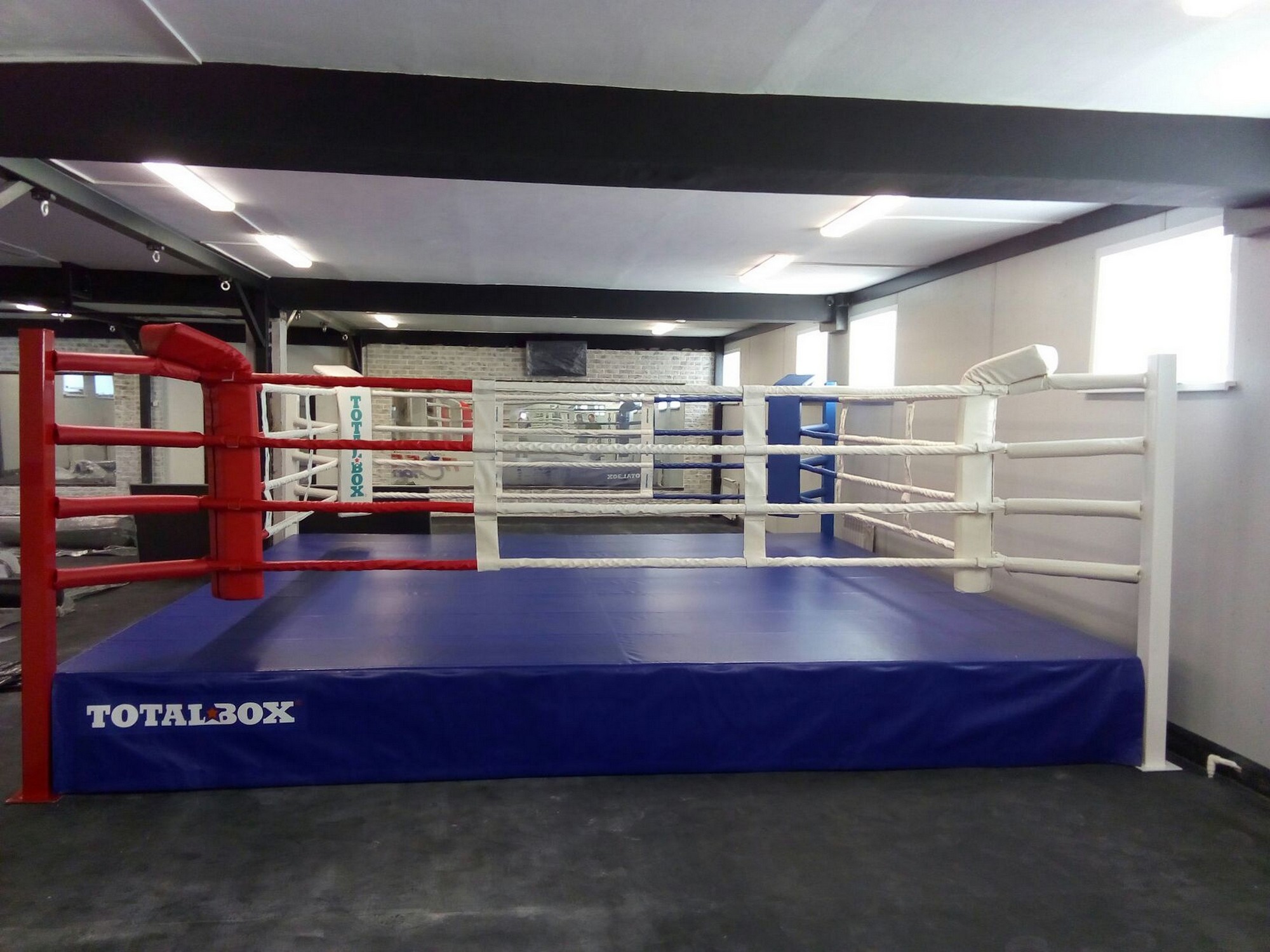 Боксерский ринг на помосте 0,5 м Totalbox размер по канатам 4×4 м РП 4-05 2000_1500