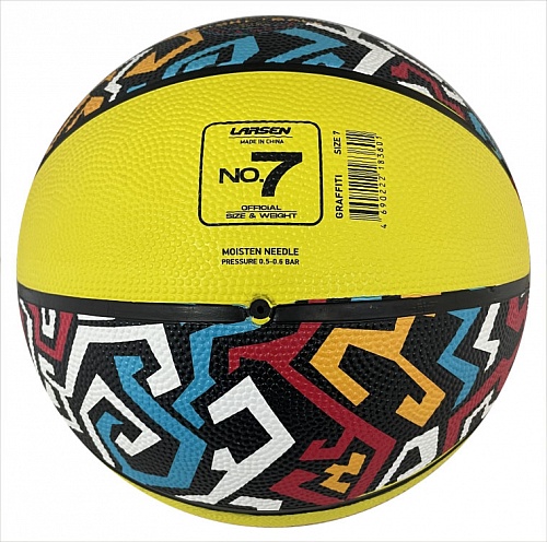 Мяч баскетбольный Larsen RB7 Graffiti Street Multycolor 500_496