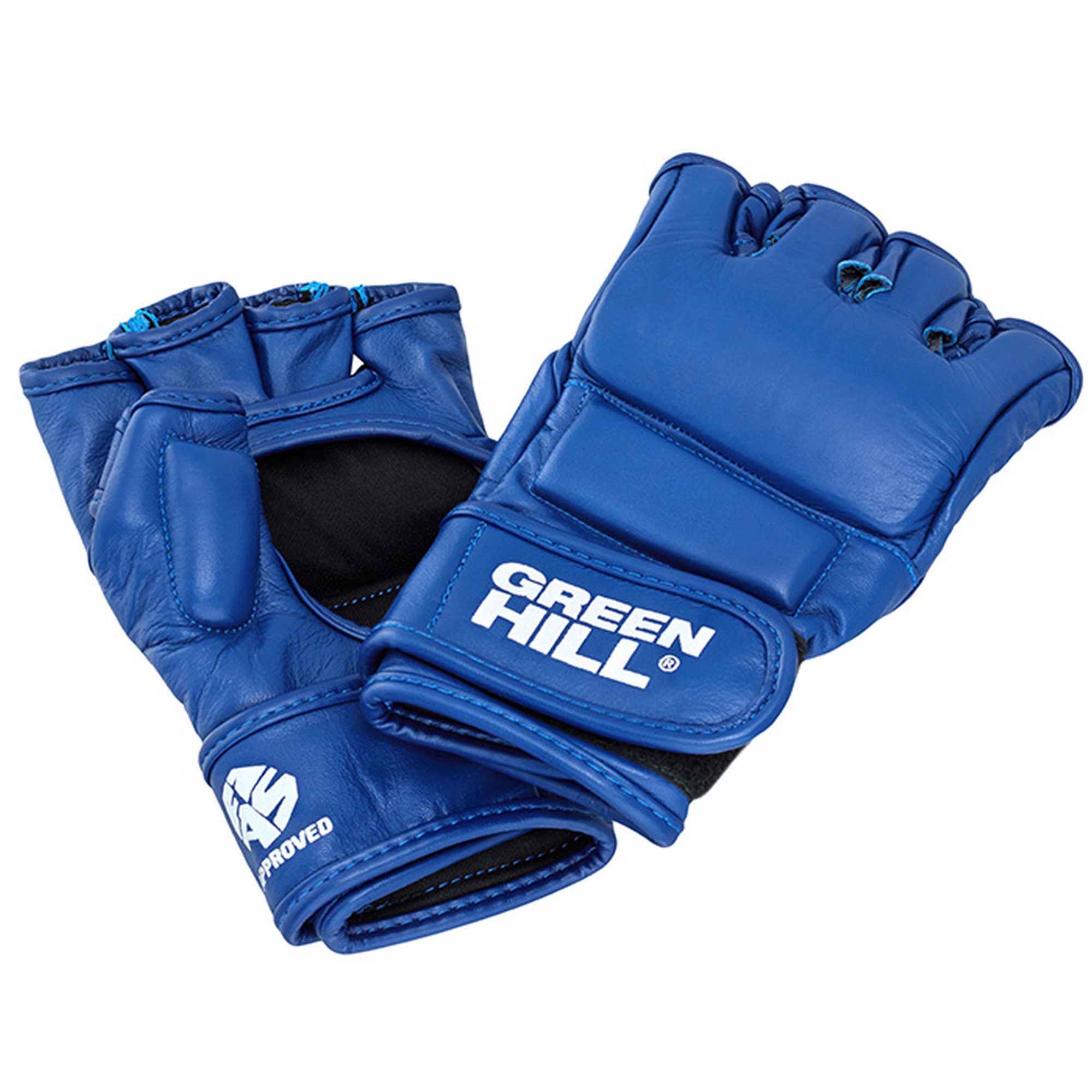 Перчатки для боевого самбо Green Hill Лицензия FIAS MMF-0026a синий 2000_2000