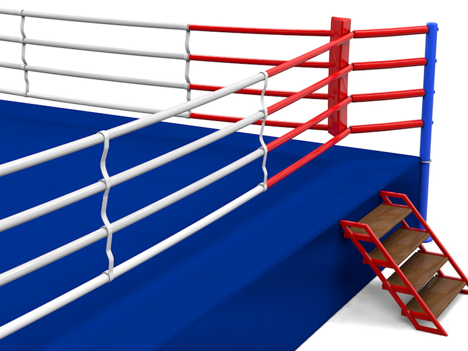 Ринг боксерский на подиуме Glav размер 6х6х0,5 м, боевая зона 5х5 м 5.300-4 933_700