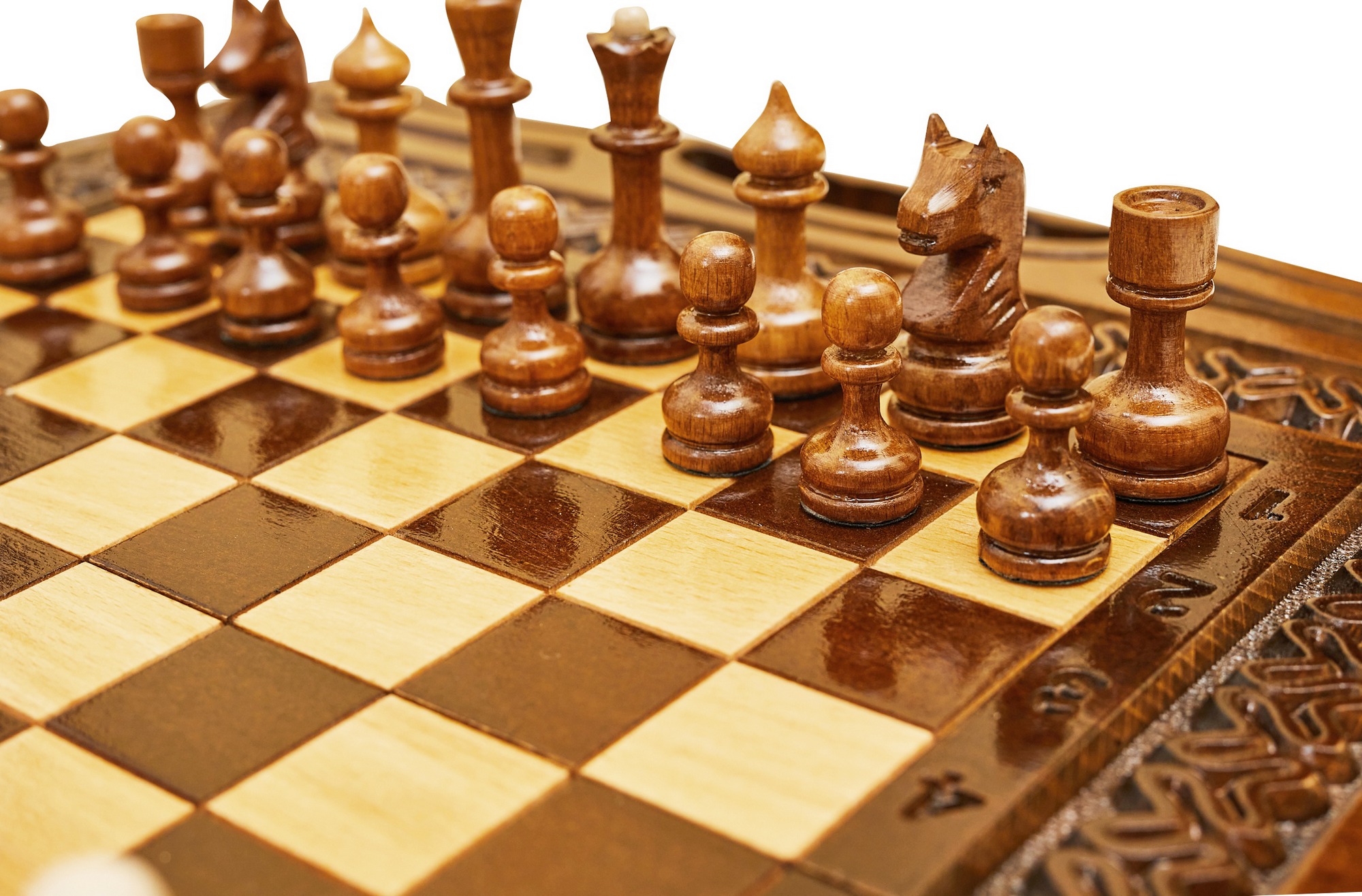 Шахматы + нарды резные Бриз 2 40 Haleyan kh144-4 2000_1316