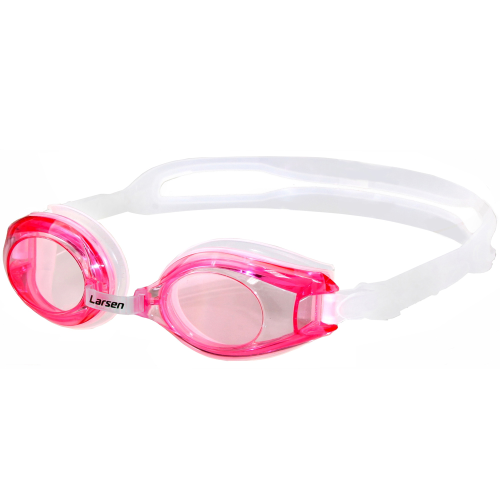 Очки для плавания Larsen R1281 розовый 1000_1000