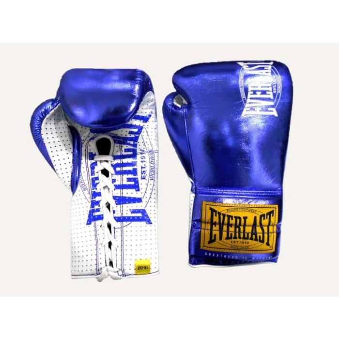 Боксерские перчатки Everlast боевые 1910 Classic 10oz синий P00001903 700_700
