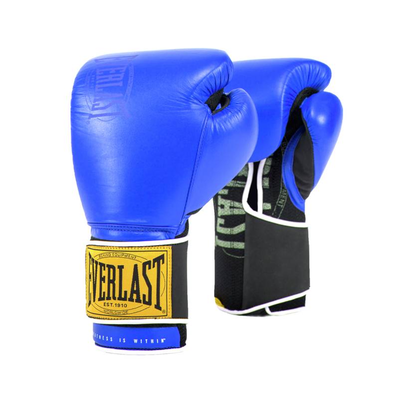 Боксерские перчатки Everlast 1910 Classic 16oz синий P00001698 800_800