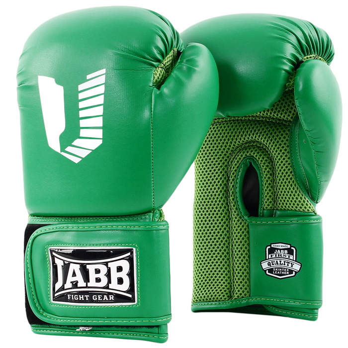 Боксерские перчатки Jabb JE-4056/Eu Air 56 зеленый 10oz 700_700