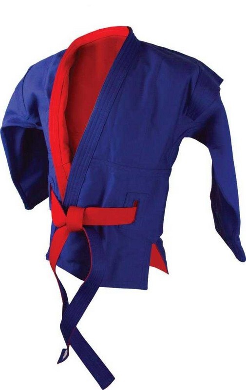Куртка для самбо двухсторонняя Atemi AX55 красно-синяя 505_800