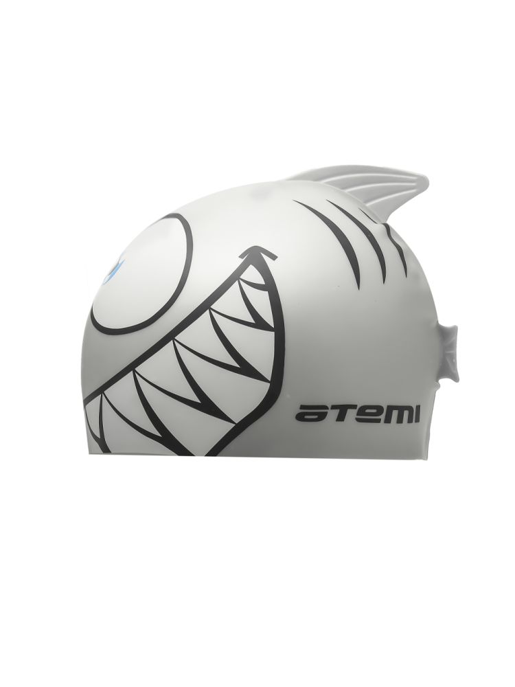 Шапочка для плавания Atemi FC203 силикон, рыбка серебряный 750_1000